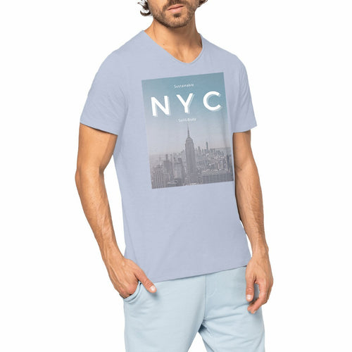 NYC Inspired Eco - friendly 100% Premium Organic Cotton Raw Edge Mens Sustainable T-Shirt - Soil and Body