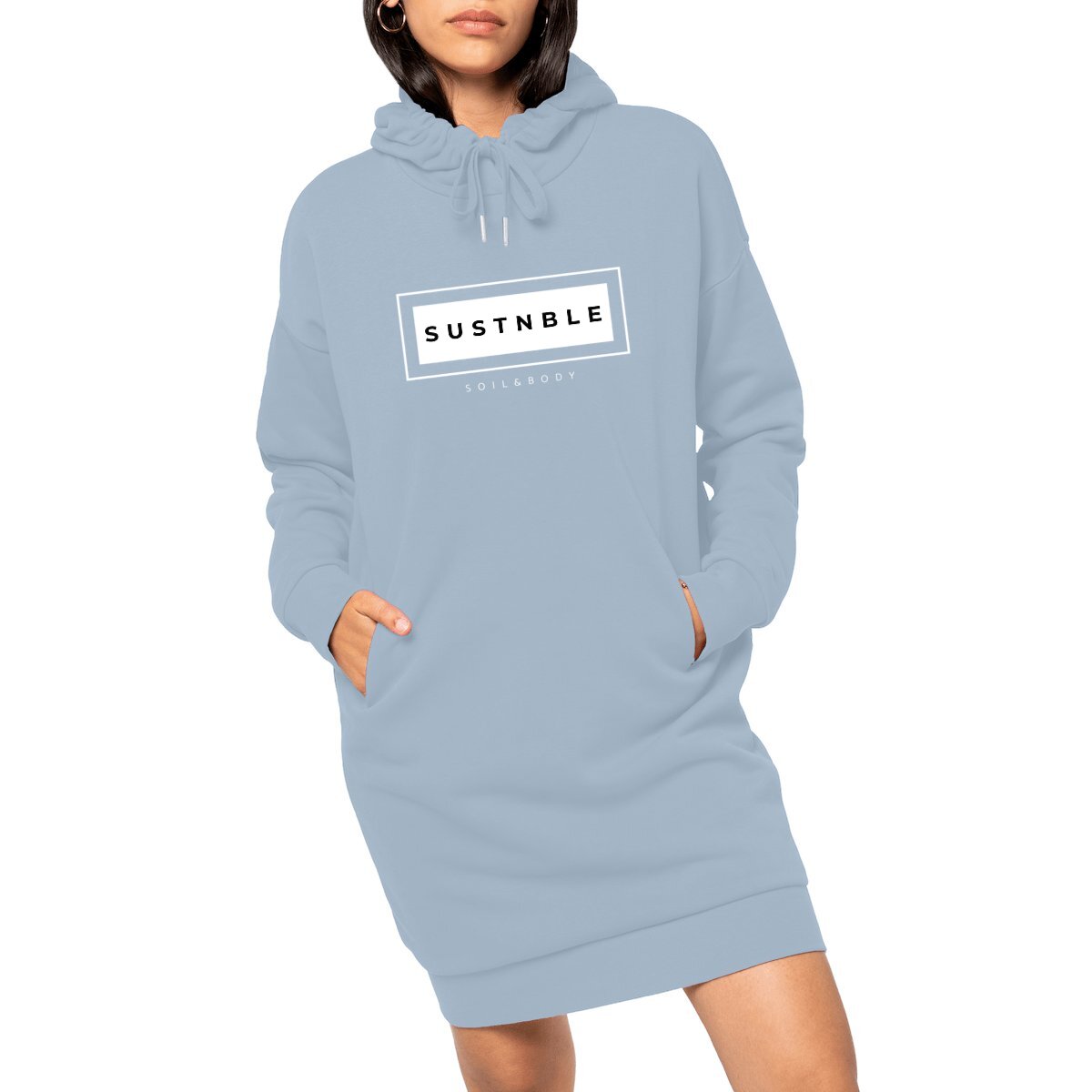 Eco-friendly Organic Cotton Hoodie Dress - SUSTNBLE Soil and Body Eco-friendly Organic Cotton Hoodie Dress - SUSTNBLE Soil and Body