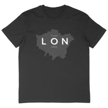Load image into Gallery viewer, Eco - friendly Organic Cotton Unisex Oversize T-Shirt - London Map - Soil and Body
