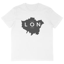 Load image into Gallery viewer, Eco - friendly Organic Cotton Unisex Oversize T-Shirt - London Map - Soil and Body
