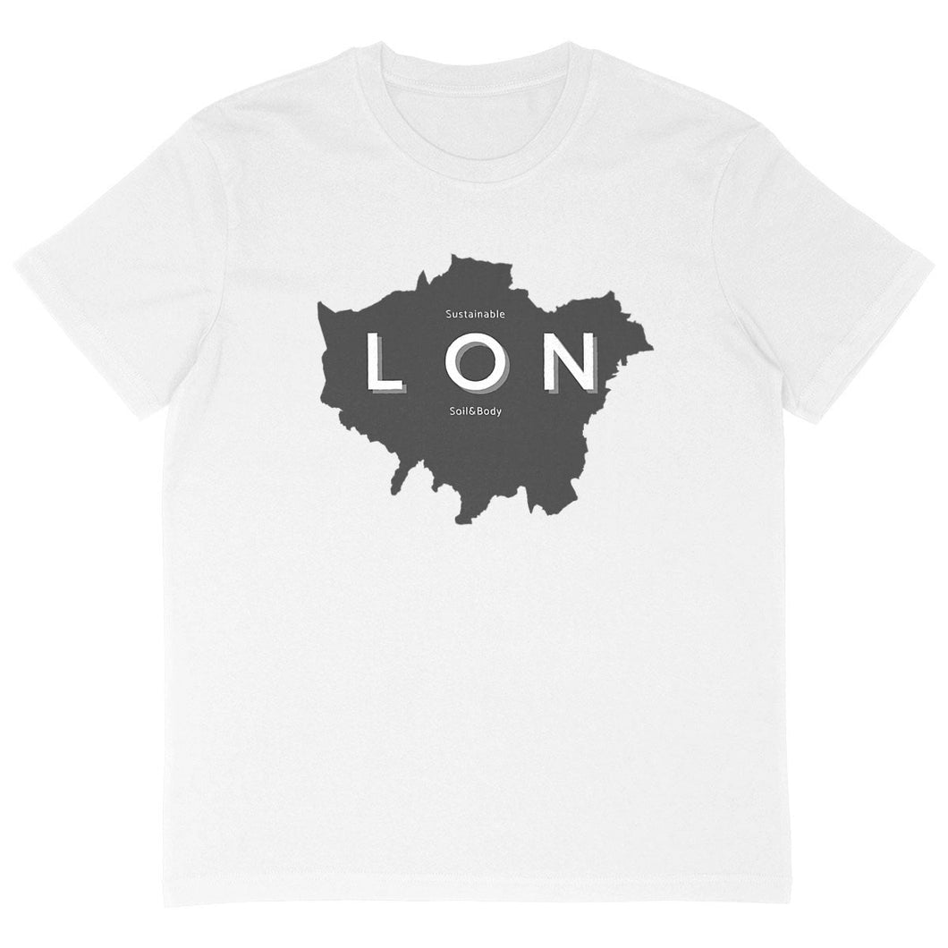 Eco - friendly Organic Cotton Unisex Oversize T-Shirt - London Map - Soil and Body