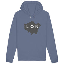 Load image into Gallery viewer, Eco-friendly Organic Cotton Unisex Hoodie 300 - London Map
