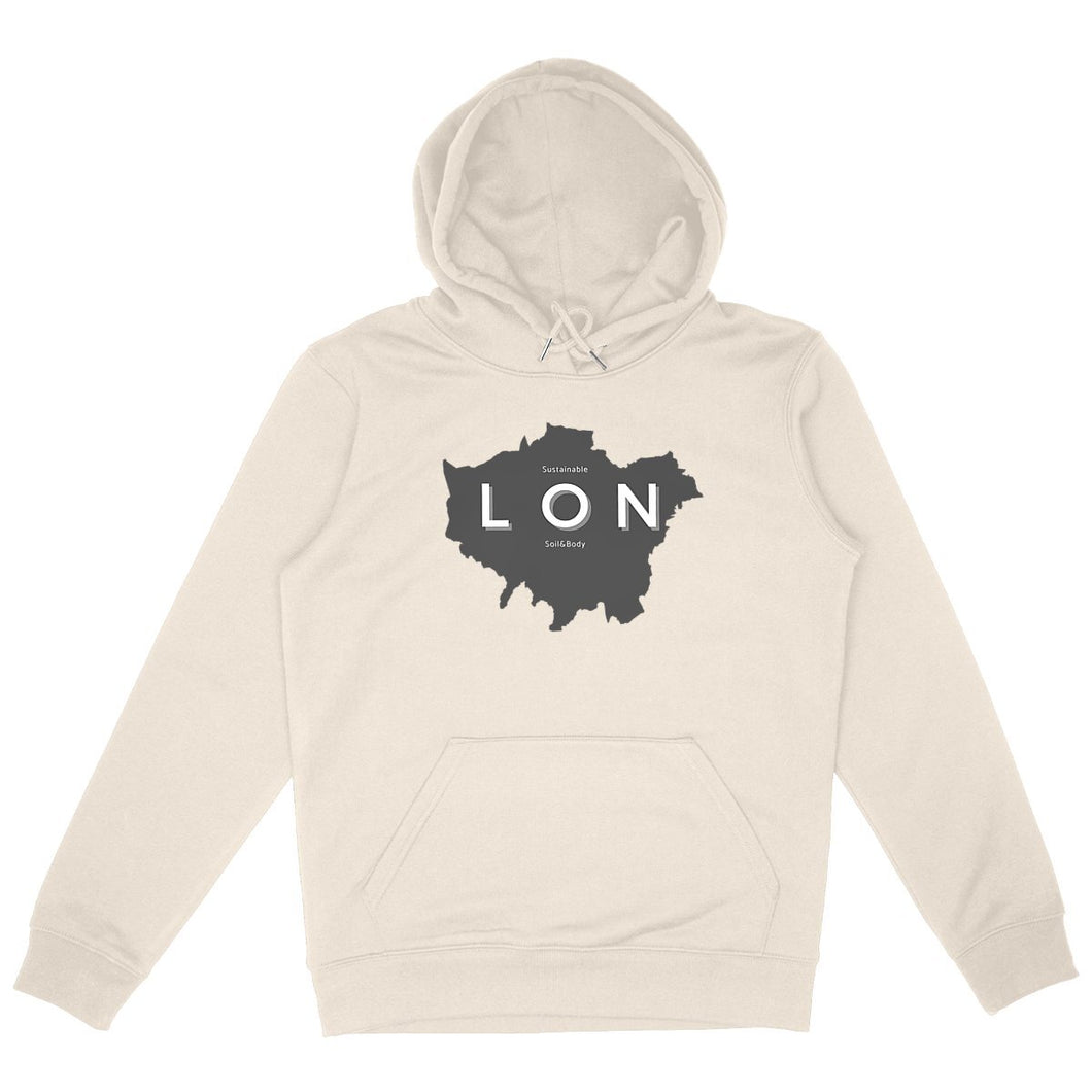 Eco-friendly Organic Cotton Heavy-weight Unisex Hoodie - London Map