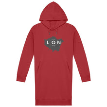 Load image into Gallery viewer, Eco-friendly Organic Cotton Hoodie Dress - London Map
