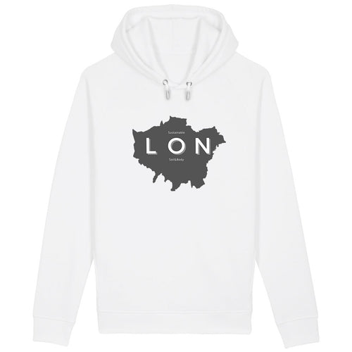 Eco-friendly Organic Cotton Unisex Hoodie 300 - London Map