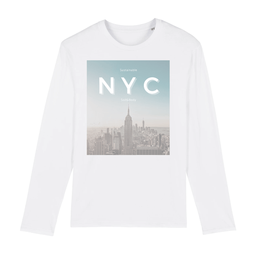 NYC - 100% Organic Cotton - Men`s Long Sleeve T-Shirt - Soil and Body