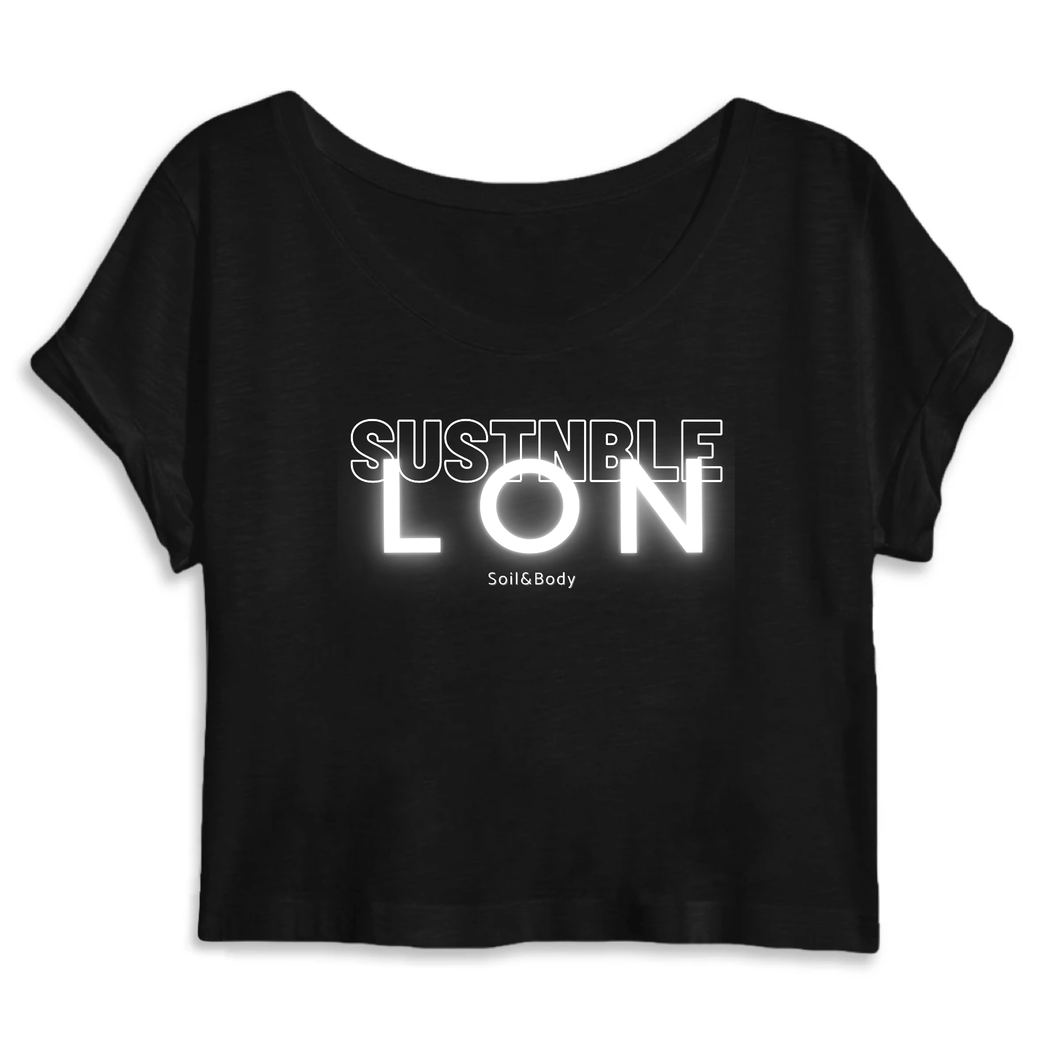 SUSTNBLE LON - 100% Organic Cotton - Crop Top - Soil and Body